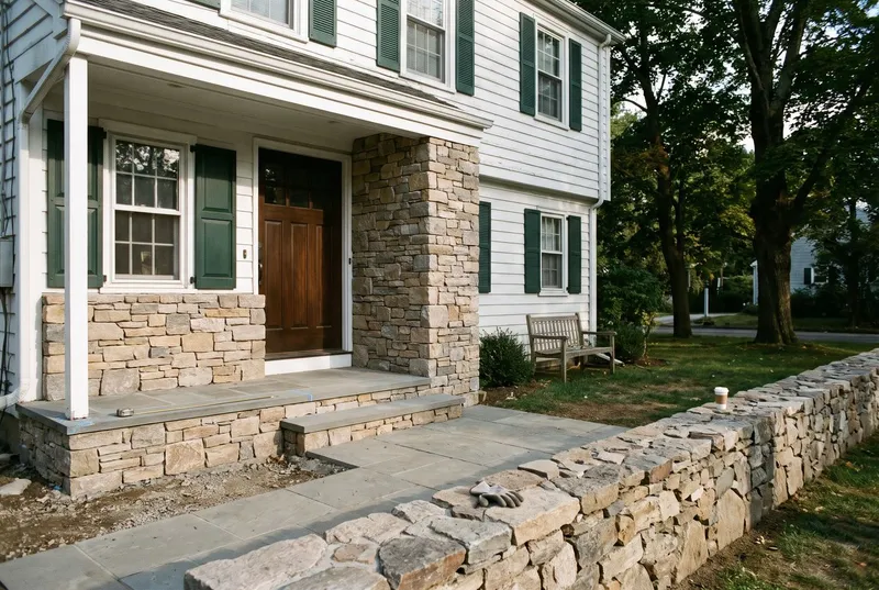 dry-stack ledgestone (sample photo)